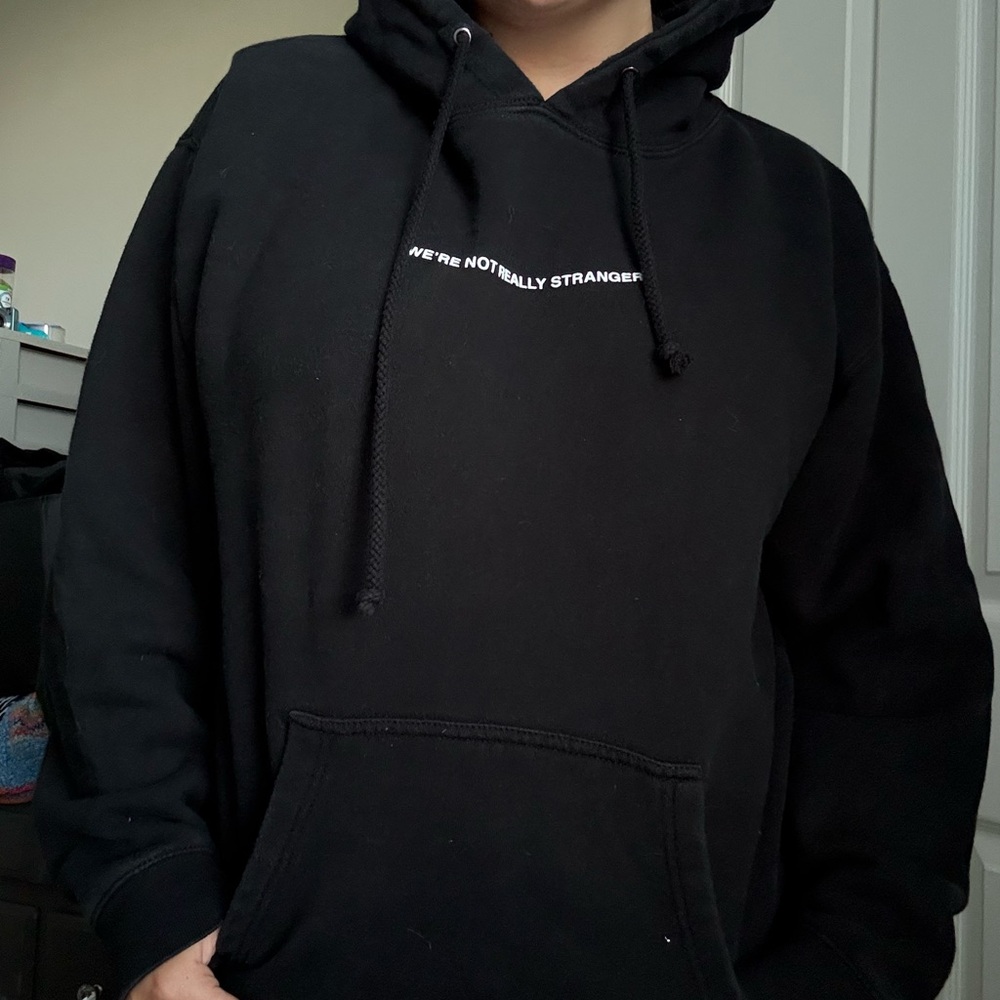 Black We’re Not Really Strangers Hoodie